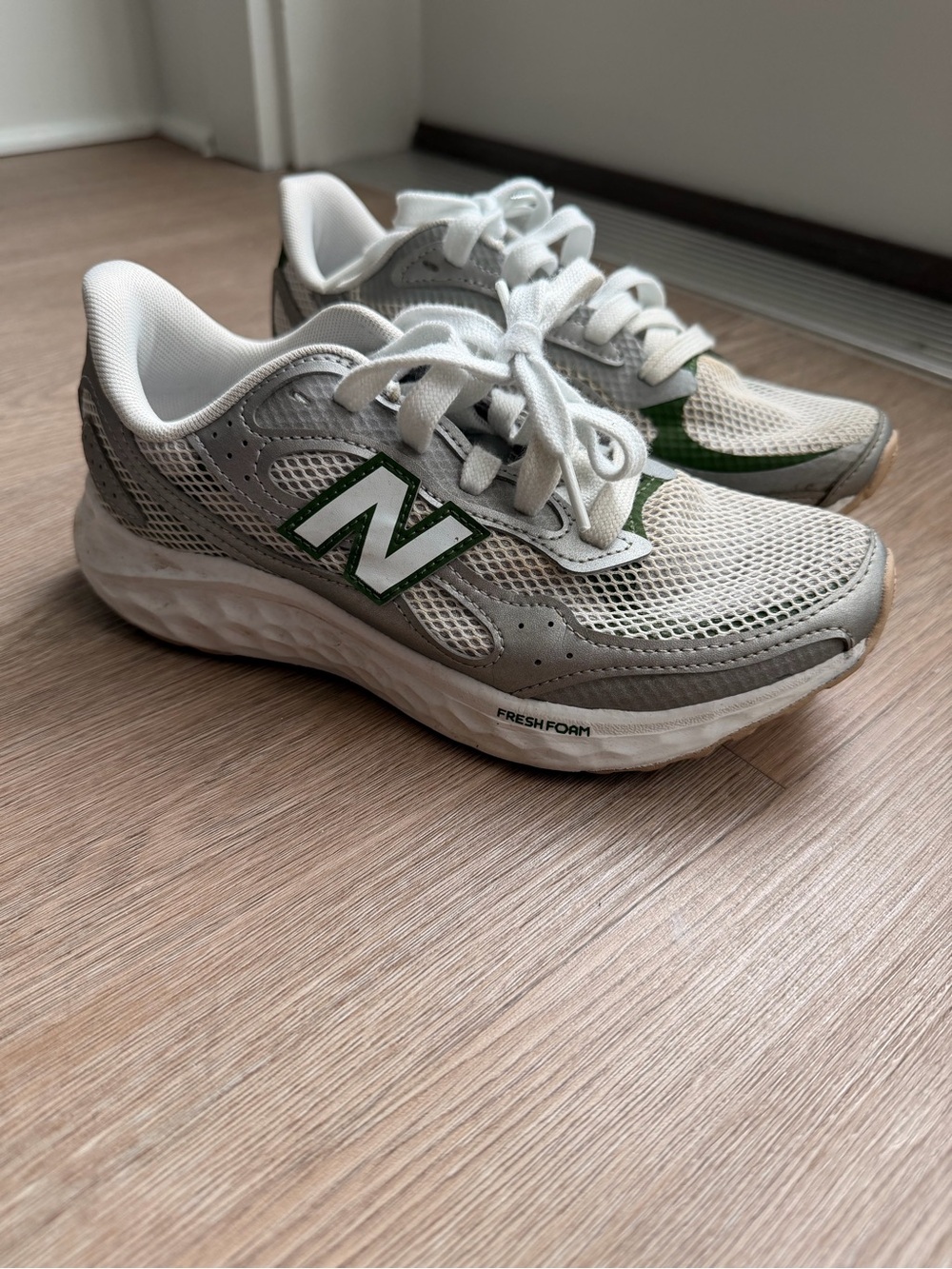 New Balance Fresh Foam Gray & Green Running Shoes
